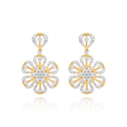 Diamond Floral Elegance Earrings