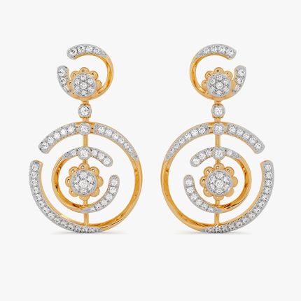 Dazzling Cosmos 14KT Diamond Dangler Earrings