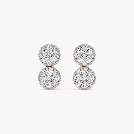 Elegant Drop 14Kt Yellow Gold Diamond Earrings