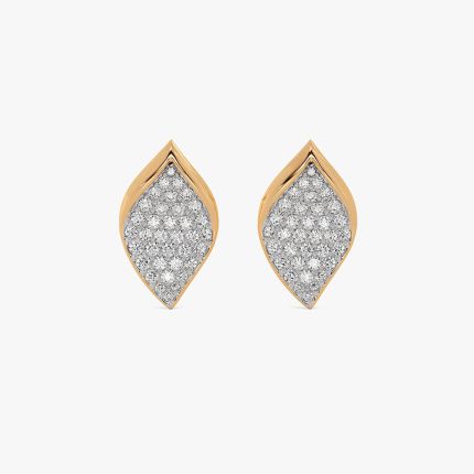 Refined 14Kt Yellow Gold Diamond Stud Earrings