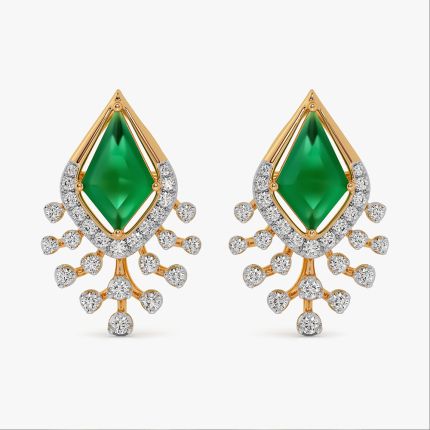 Celestial Starbust Yellow Stud Earring