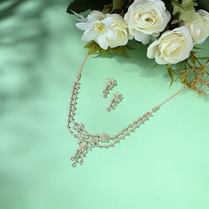 Statement Diamond Astra Necklace and Earrings Set