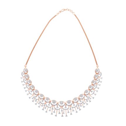 Subtle Rose Gold and Diamond Necklace