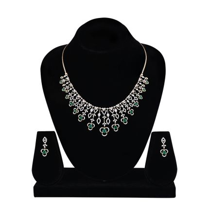 14KT Yellow Gold Gemstones and Diamond Jewellery Set