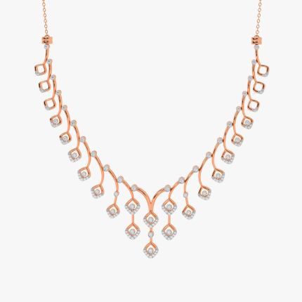Dangling Necklace with Diamonds
