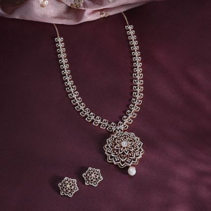 Glamorous Diamond Jewellery Set in 18KT Rose Gold