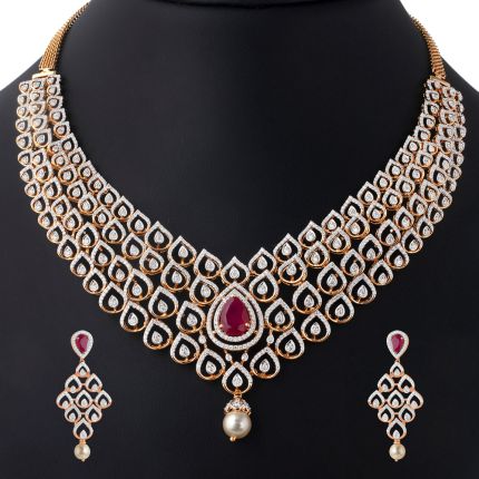 Shine Bright Yellow Gold Necklace Set