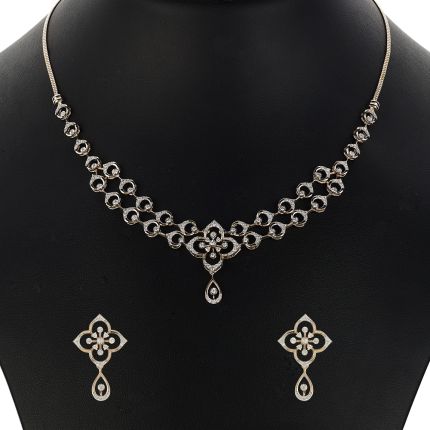 Brilliant 14KT Rose Gold and Diamond Necklace Set