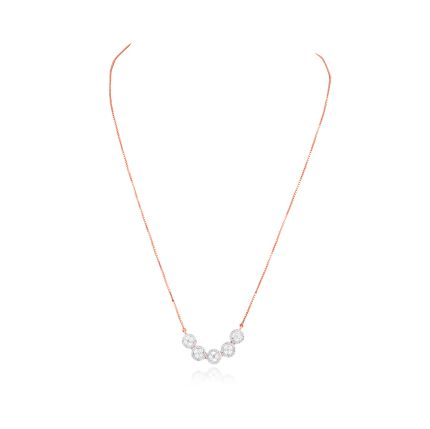 Elegant Diamond Rose Gold Necklace
