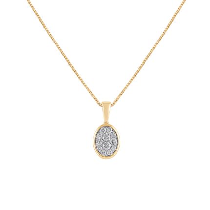 Aesthetic Geometric Diamond Yellow Necklace