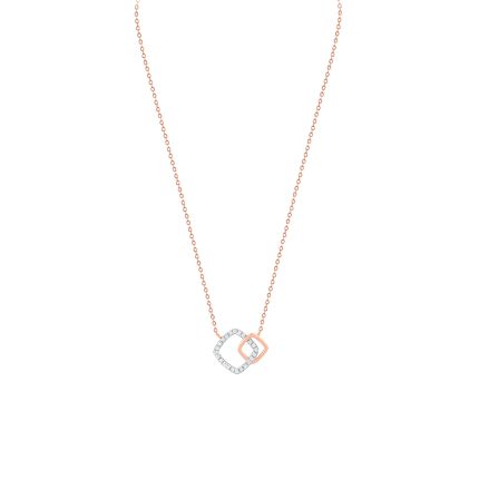 Opal Glow Diamond 14KT Rose Gold Necklace