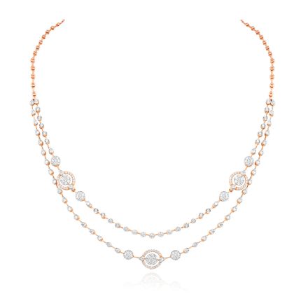 Elegant Circle Diamond Necklace
