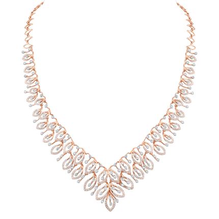 Radiant Luxe Floral 18KT Rose Gold Necklace