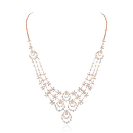 Floral Rose Petal 18KT Necklace