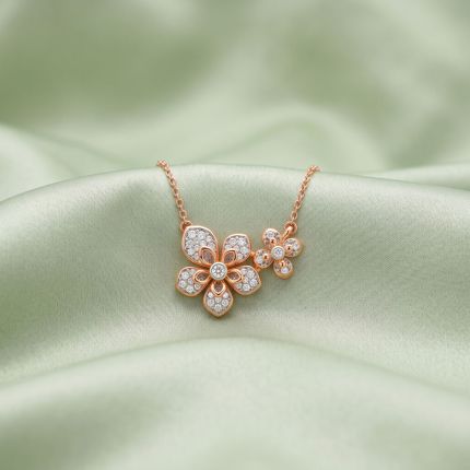 Eclectic Floral Diamond Necklace