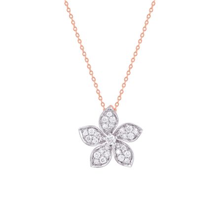 Contemporary Floral Diamond Necklace