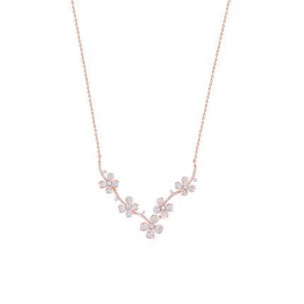 Stunning Floral Diamond Necklace