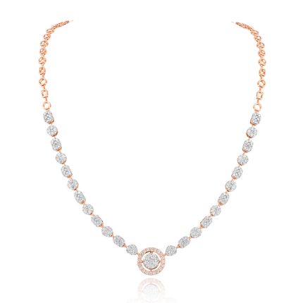 Circle Charm Diamond Necklace