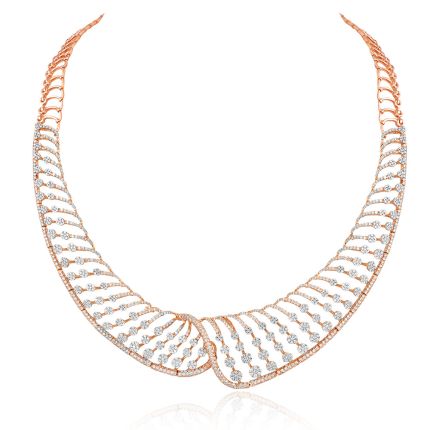 Radiant Diamond Cluster Necklace