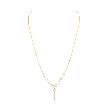 Elegant Glow 18Kt Yellow Gold Diamond Necklace