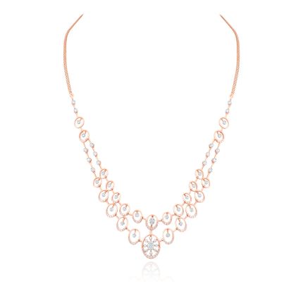 Radiant Flower Diamond Necklace