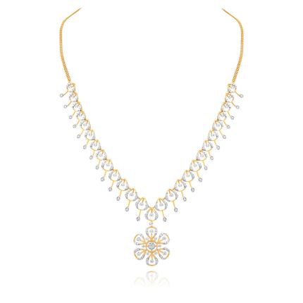 Diamond Floral Elegance Necklace