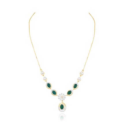 Graceful Diamond Floral Necklace