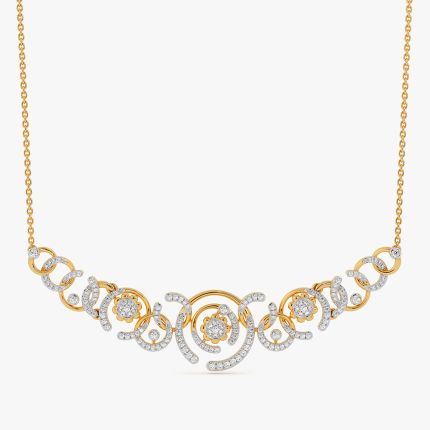 Radiant Cosmos 14KT Diamond Short Necklace