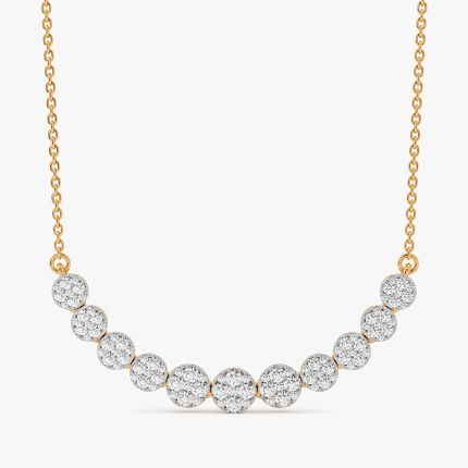Delicate 14Kt Yellow Gold Diamond Necklace