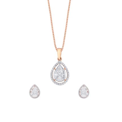 Glistening Grace Diamond Pendant Set
