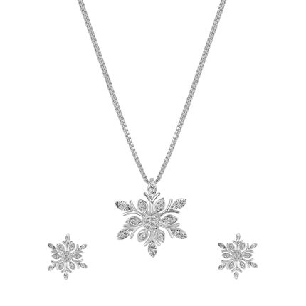 Radiant Charm Diamond Pendant Set