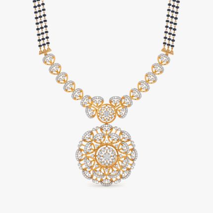 Radiant Floral Diamond Mangalsutra