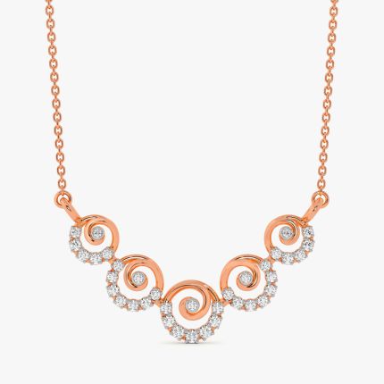 Swirl Design Diamond Mangalsutra