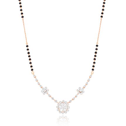 Floral Circle Diamond Mangalsutra