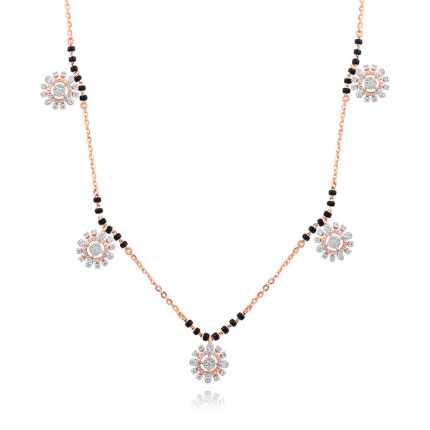 Radiant Diamond Floral Mangalsutra