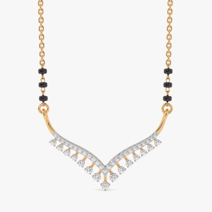 Brilliant V 14Kt Yellow Gold Diamond Mangalsutra