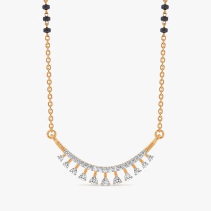 Everyday 14Kt Yellow Gold Diamond Mangalsutra