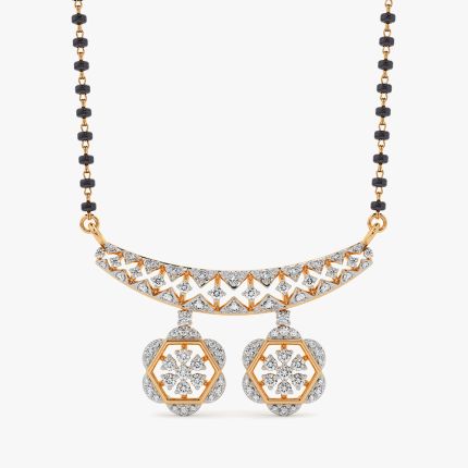 Vati Mani 14Kt Yellow Gold Diamond Mangalsutra