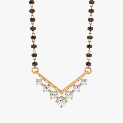 Everyday V 14Kt Yellow Gold Diamond Mangalsutra