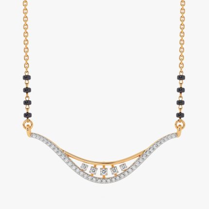 Graceful Layered 14Kt Yellow Gold Diamond Mangalsutra