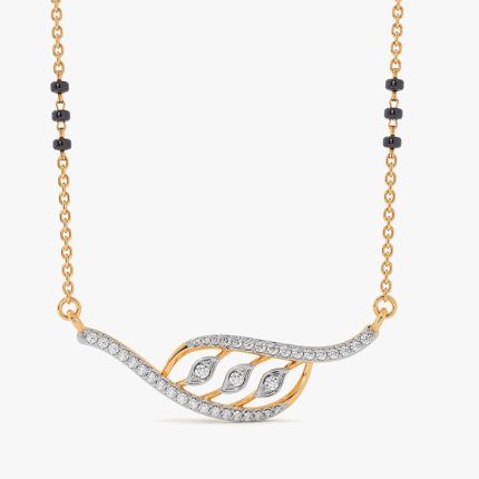 Brilliance 14Kt Yellow Gold Diamond Mangalsutra