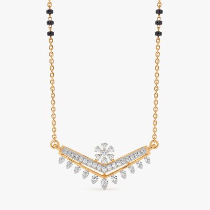 Timeless 14Kt Yellow Gold Diamond Mangalsutra