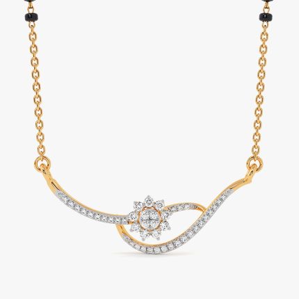 Timeless Grace 14Kt Yellow Gold Diamond Mangalsutra