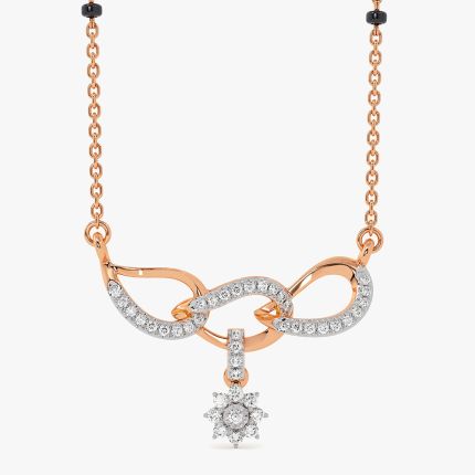Love Loop 14Kt Rose Gold Diamond Mangalsutra