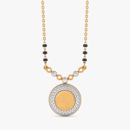 14KT Goddess Laxmi Tanmaniya with Chain