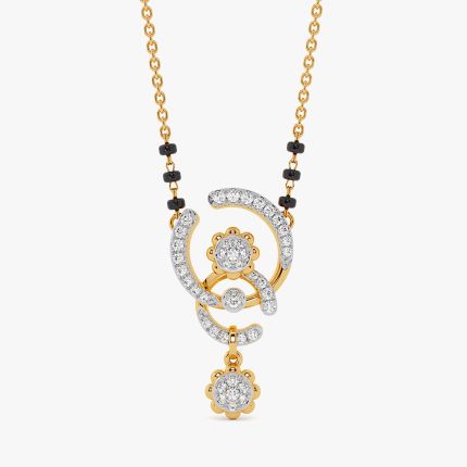 Graceful Cosmos 14KT Diamond Tanmaniya Mangalsutra