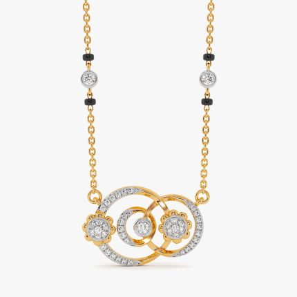 Divine Cosmos 14KT Diamond Tanmaniya Mangalsutra