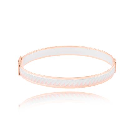 Sleek Textured Platinum Bracelet