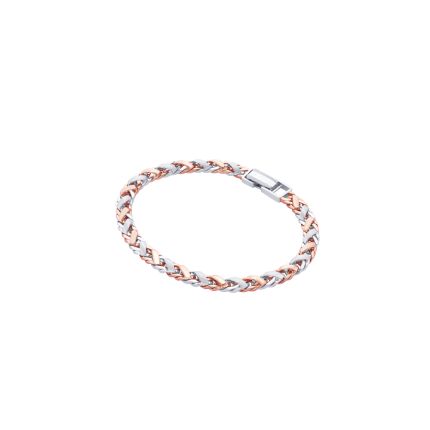 Geometric Platinum Bracelet for Men