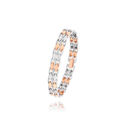 Classy Geometric Design Platinum Bracelet